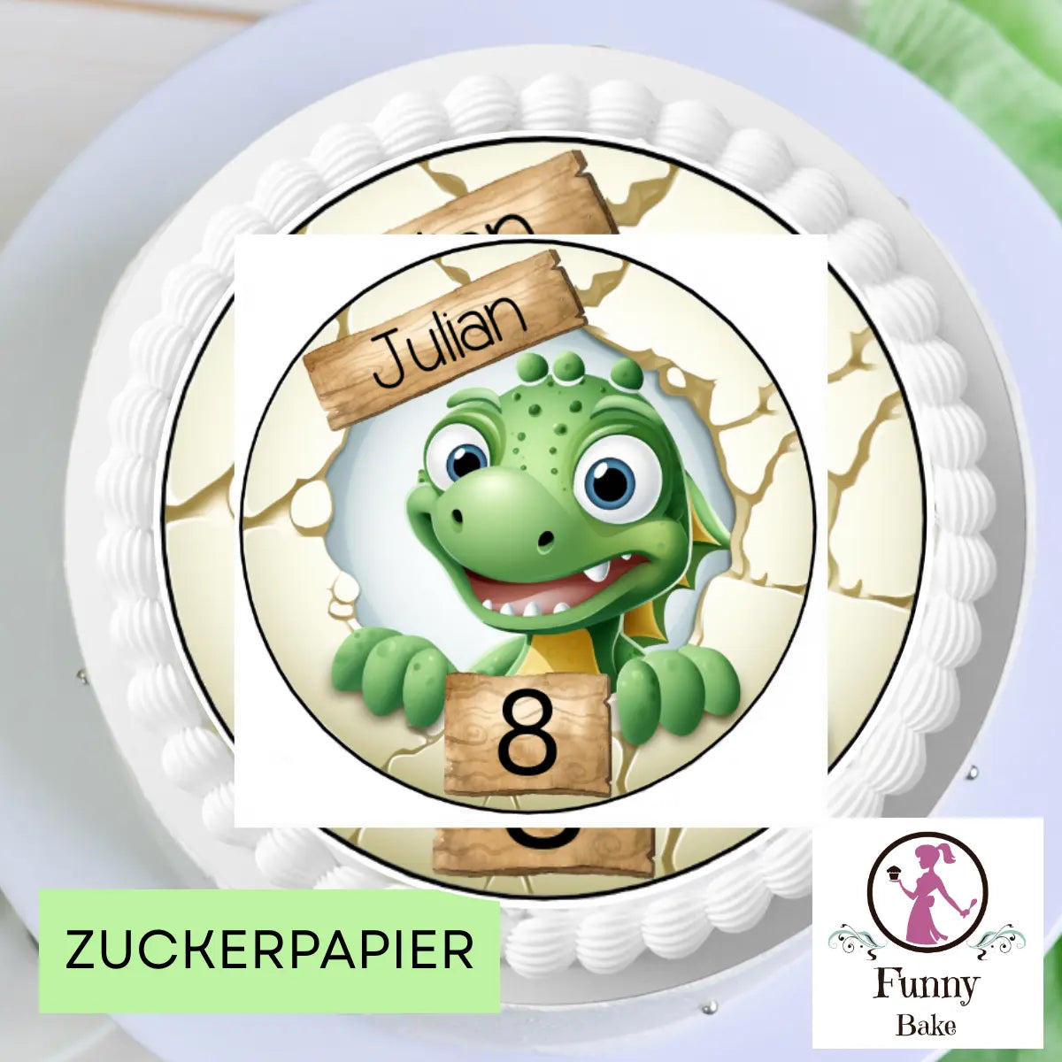 Tortenaufleger Freundlicher Dino Funnybake