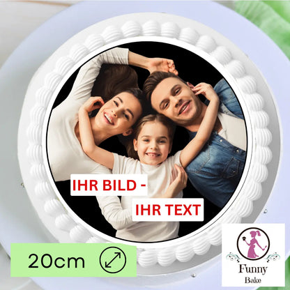 Tortenaufleger eigenes Motiv – personalisiert mit Bild/Logo oder Spruch