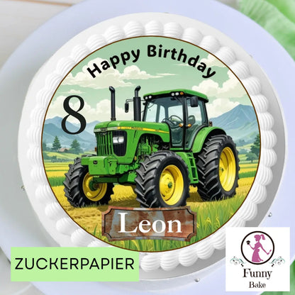 Tortenaufleger Traktor Happy Birthday - Funny Bake