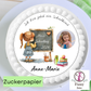 Tortenaufleger Mädchen Schultafel mit Foto