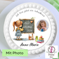 essbarer tortenaufleger schulanfang tafel mit mädchen wasserfarben zart mit Photo und name esspapier  zuckerpapier wählbar rund 20cm