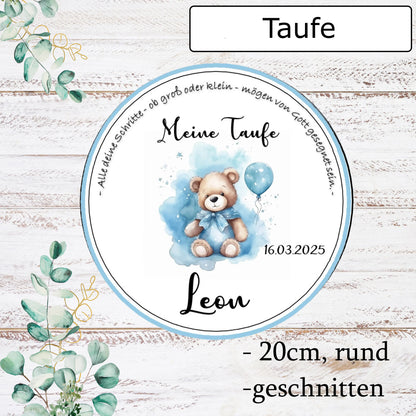 Tortenaufleger-essbar-blau-Taufe-Bär-Teddy-Torte-Kuchen