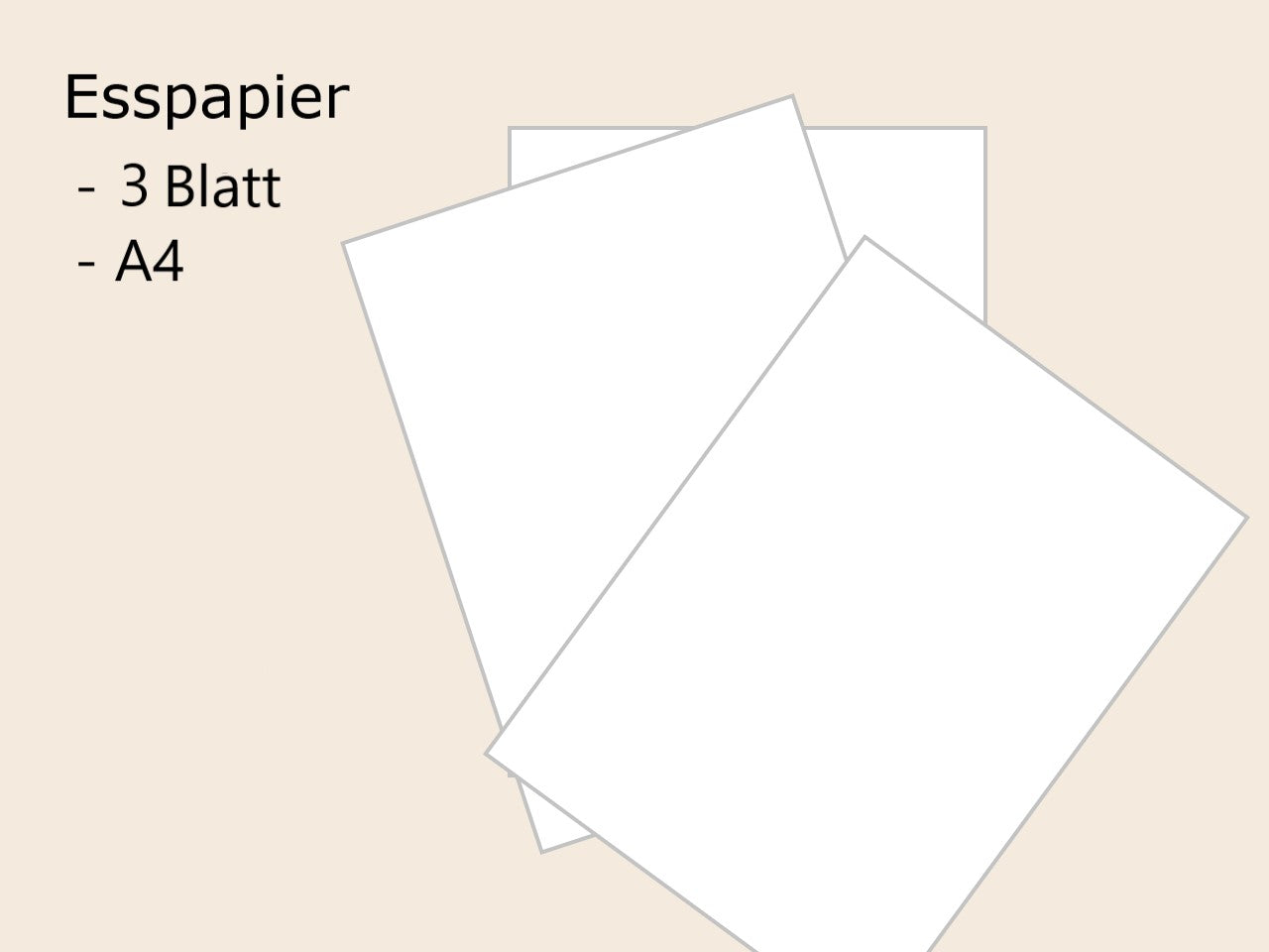 Esspapier ( Waverpaper) zum selber gestalten A4