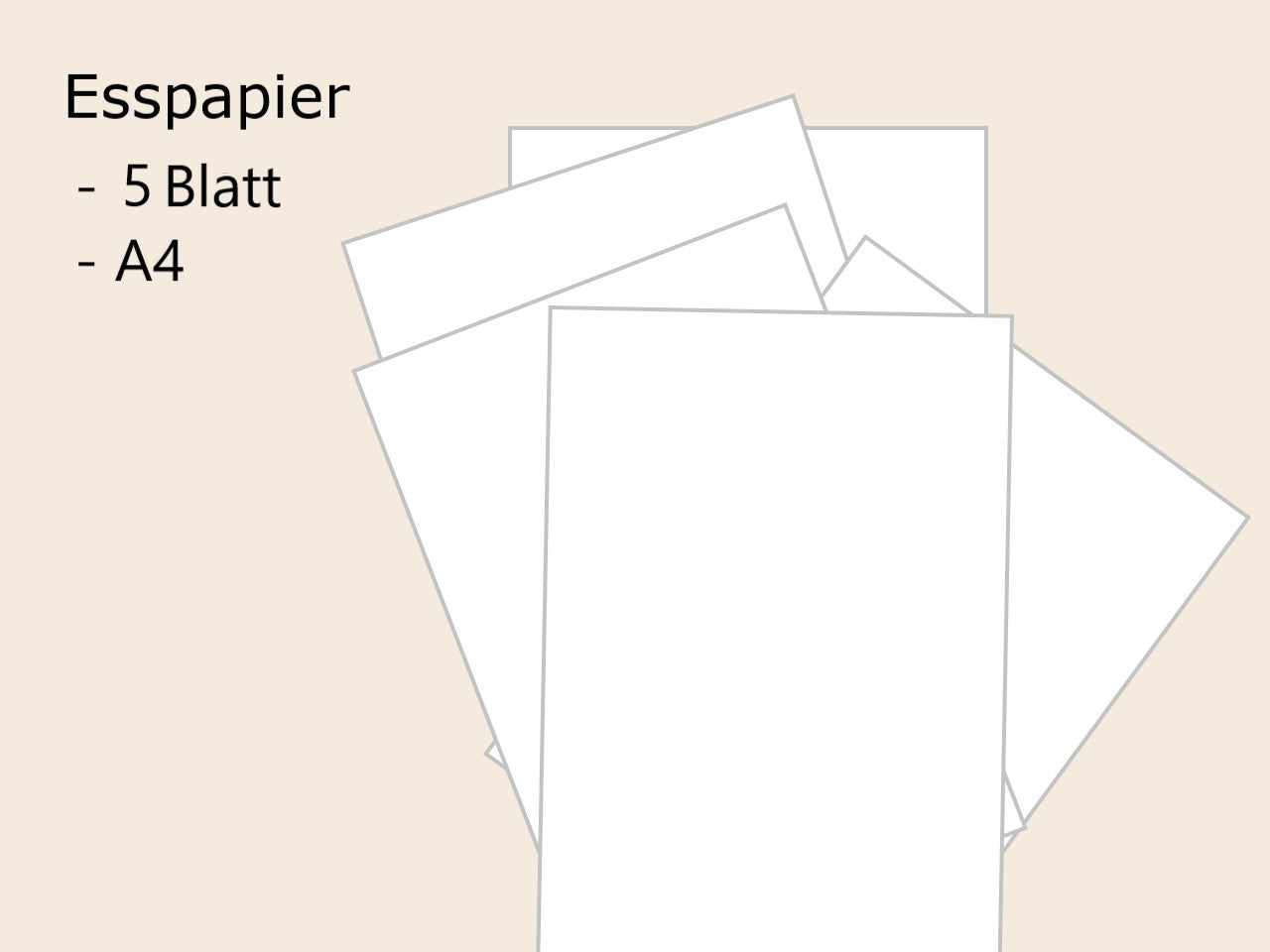 Esspapier ( Waverpaper) zum selber gestalten A4