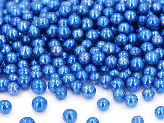 Zuckerperlen metallic blau 60g