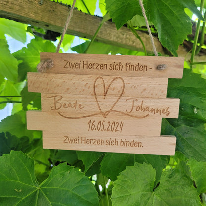 Dekoanhänger Türschild  Hochzeit - Funny Bake