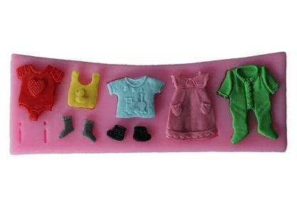 Silikonform BabykleiderStrampler Geburt - Funny Bake