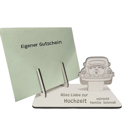 Kartenhalter für Gutschein Hochzeit - Funny Bake