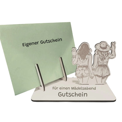 Kartenhalter für Gutschein Mädelsabend - Funny Bake