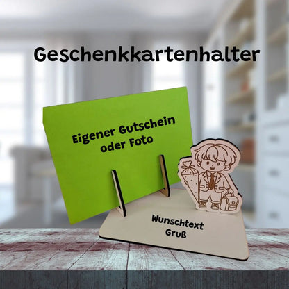 Kartenhalter für Gutscheine  Einschulung - Funny Bake