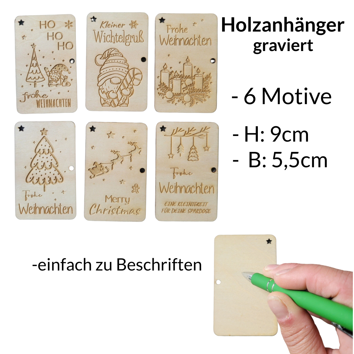 Geschenkanhänger, weihnachtlich