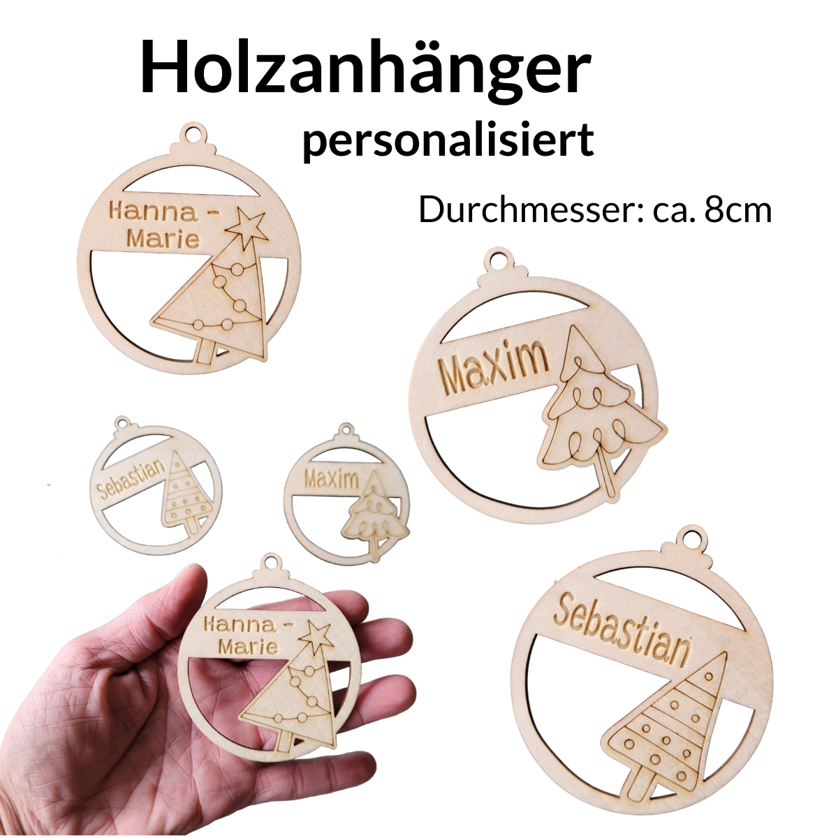 Personaliserte Weihnachtsanhänger