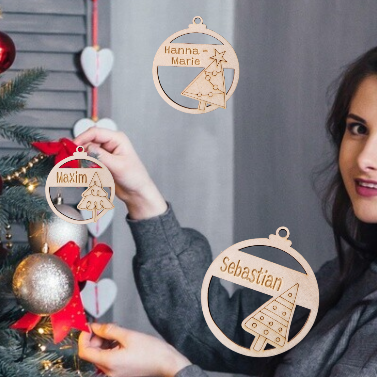 Personaliserte Weihnachtsanhänger
