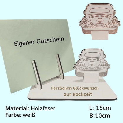 Kartenhalter für Gutschein Hochzeit - Funny Bake