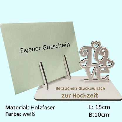 Kartenhalter für Gutschein Love - Funny Bake