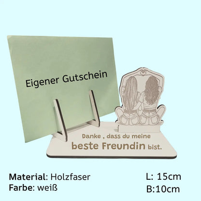 Kartenhalter für Gutschein Best Friends Girl - Funny Bake