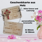 Geschenkkarte Taufe personalisiert mit Gravur aus Holz