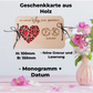 Geschenkkarte Zur Hochzeit - Monogramme