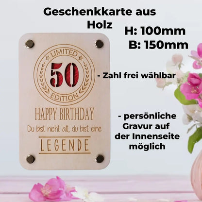 Holzkarte Limited Edition - Funny Bake