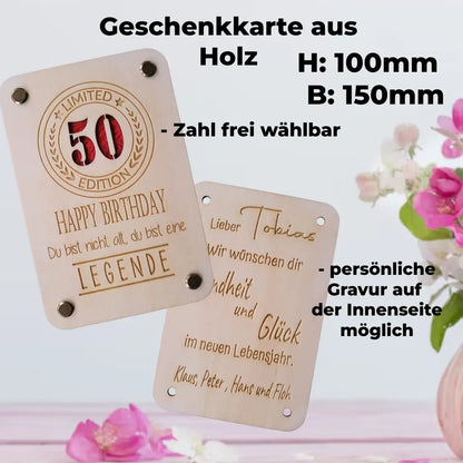 Holzkarte Limited Edition - Funny Bake