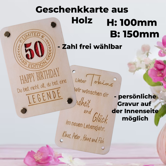Holzkarte Limited Edition