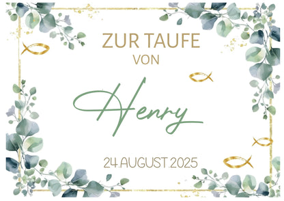 Tortenaufleger Taufe rechteckig - Funny Bake