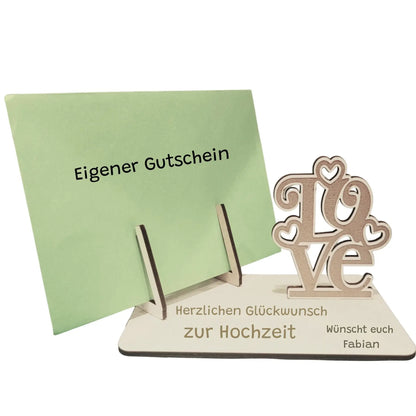 Kartenhalter für Gutschein Love - Funny Bake