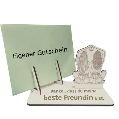 Kartenhalter für Gutschein Best Friends Girl - Funny Bake