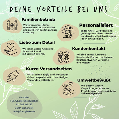 Adventskranz-Anhänger Tannen mit Zahlen Funny Bake