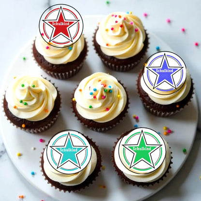 Muffin Aufleger Stern "Einschulung 2025" 16 St. - Funny Bake