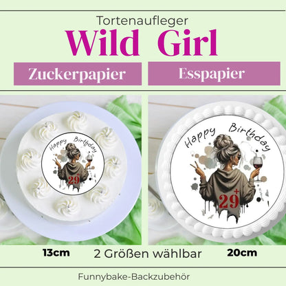 Tortenaufleger Wild girl Funny Bake