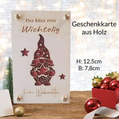 Holzkarte Wichtel - Funny Bake