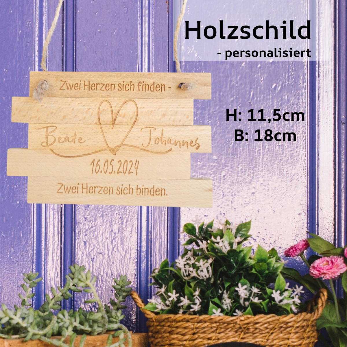 Dekoanhänger Türschild  Hochzeit