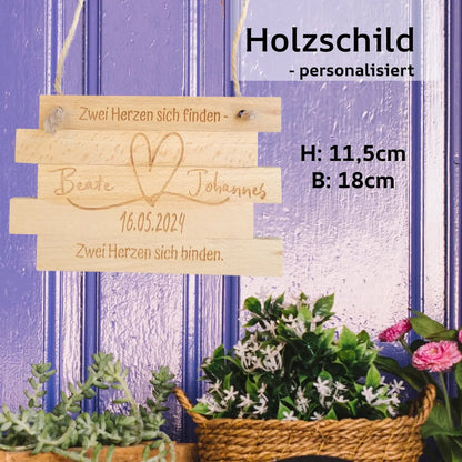 Dekoanhänger Türschild  Hochzeit - Funny Bake