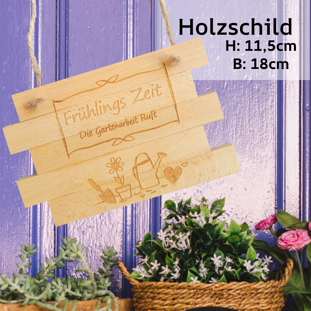 Gartenschild - Frühlingzeit