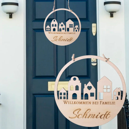 Türkranz Häuserreihe mit Namen - Funny Bake