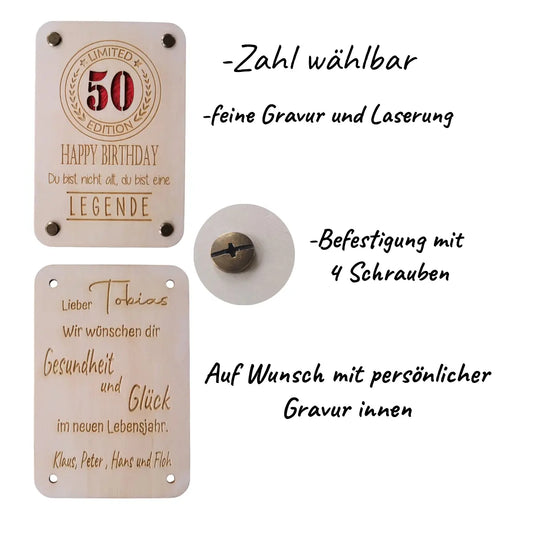 Holzkarte Limited Edition - Funny Bake