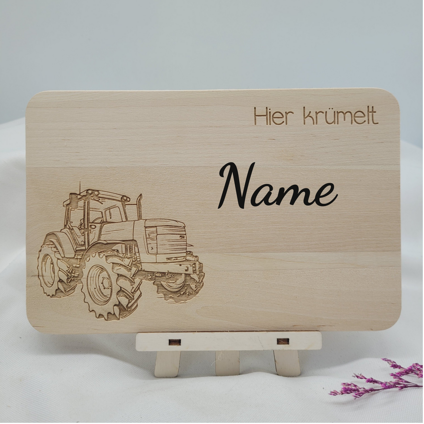 Frühstücksbrett  Traktor mit Name
