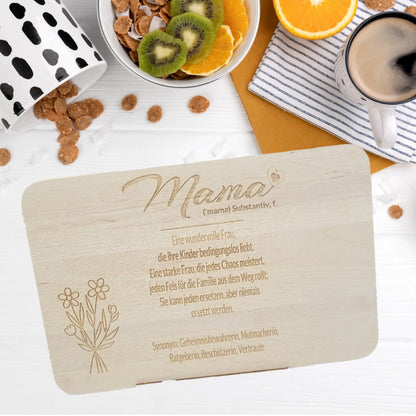 Frühstücksbrett Muttertag mit Blumen - Funny Bake