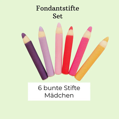 Stifte 6St. - essbar  Mädchenfarben - Funny Bake
