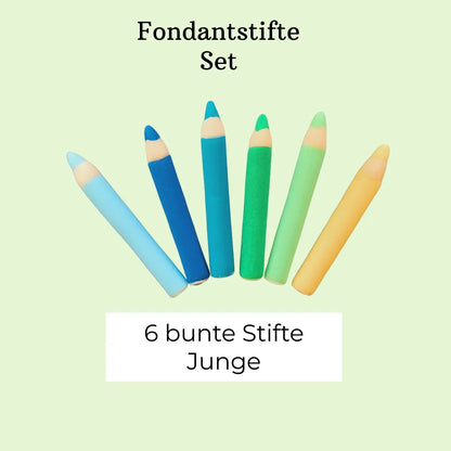 Stifte 6St. - essbar Jungen Farben - Funny Bake