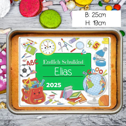 Tortenaufleger Einschulung für Blechkuchen - Funny Bake