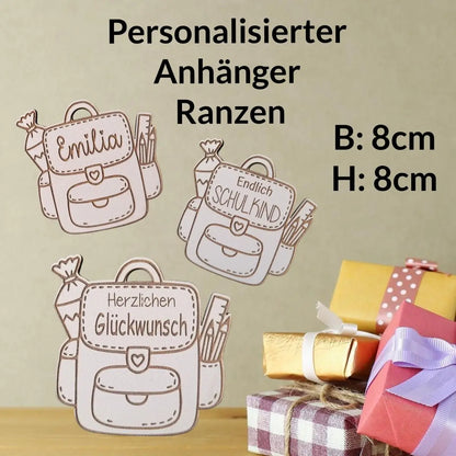 Anhänger Ranzen personalisierbar - Funny Bake