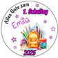 Tortenaufleger Einschulung pink