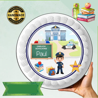 Tortenaufleger Einschulung Polizei - Funny Bake