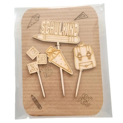 Tortenstecker-Set Schulkind 3-teilig - Funny Bake