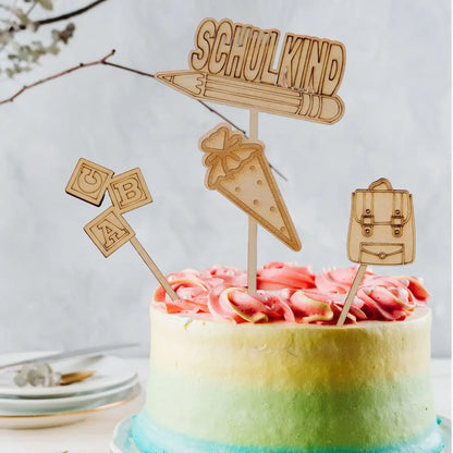 Tortenstecker-Set Schulkind 3-teilig - Funny Bake