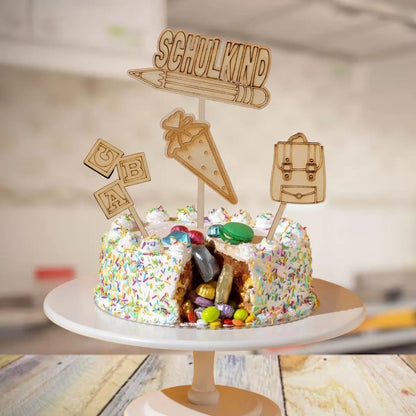 Tortenstecker-Set Schulkind 3-teilig - Funny Bake