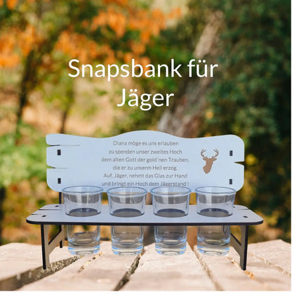 Snapsbank 4ér für Jäger - Funny Bake
