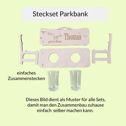 Snapsbank 4ér für Jäger - Funny Bake